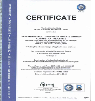 ISO 9001:2015 Certificate